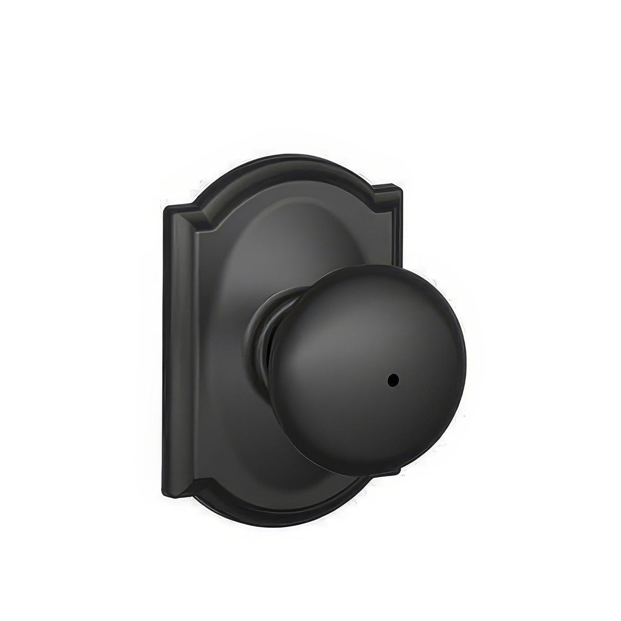 Schlage F40PLY622CAM matte black privacy door knob