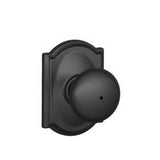 Schlage F40PLY622CAM matte black privacy door knob
