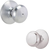 Schlage F40PLY626625 satin chrome x polished chrome privacy door knob