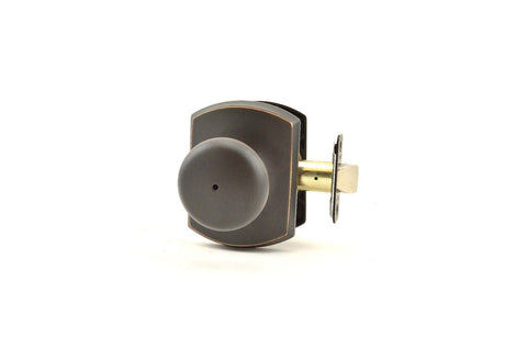 Schlage F40PLY716GRW aged bronze privacy door knob