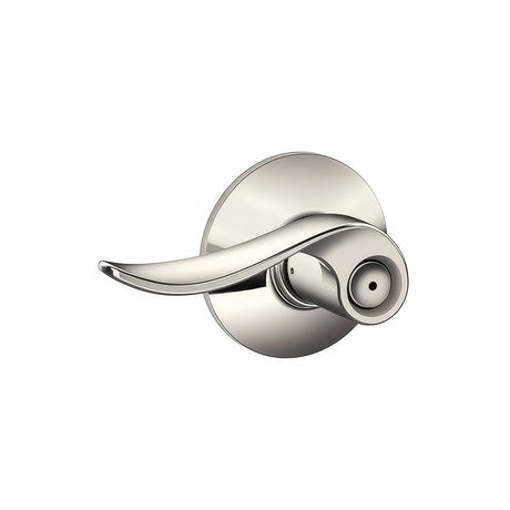 Schlage F40SAC618 bright nickel privacy door lever
