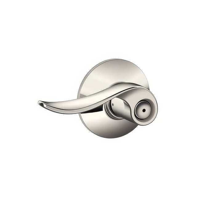 Schlage F40SAC618 bright nickel privacy door lever