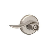Schlage F40SAC619GSN satin nickel privacy door lever