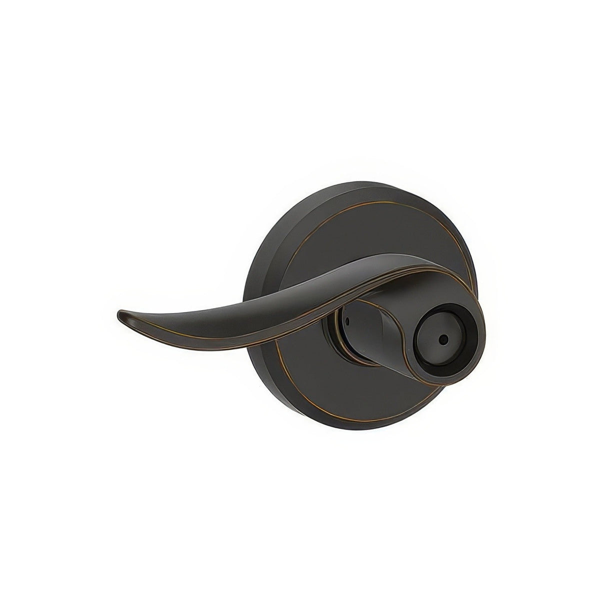 Schlage F40SAC716GSN aged bronze privacy door lever