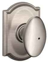 Schlage F40SIE619CAM satin nickel privacy door knob
