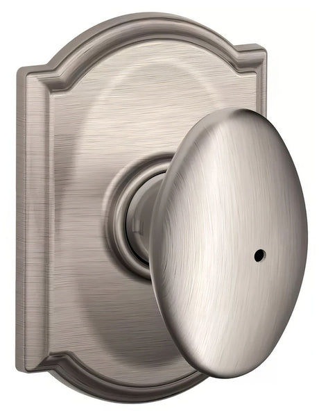 Schlage F40SIE619CAM satin nickel privacy door knob