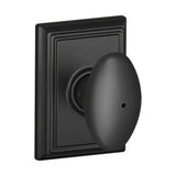 Schlage F40SIE622ADD matte black privacy door knob