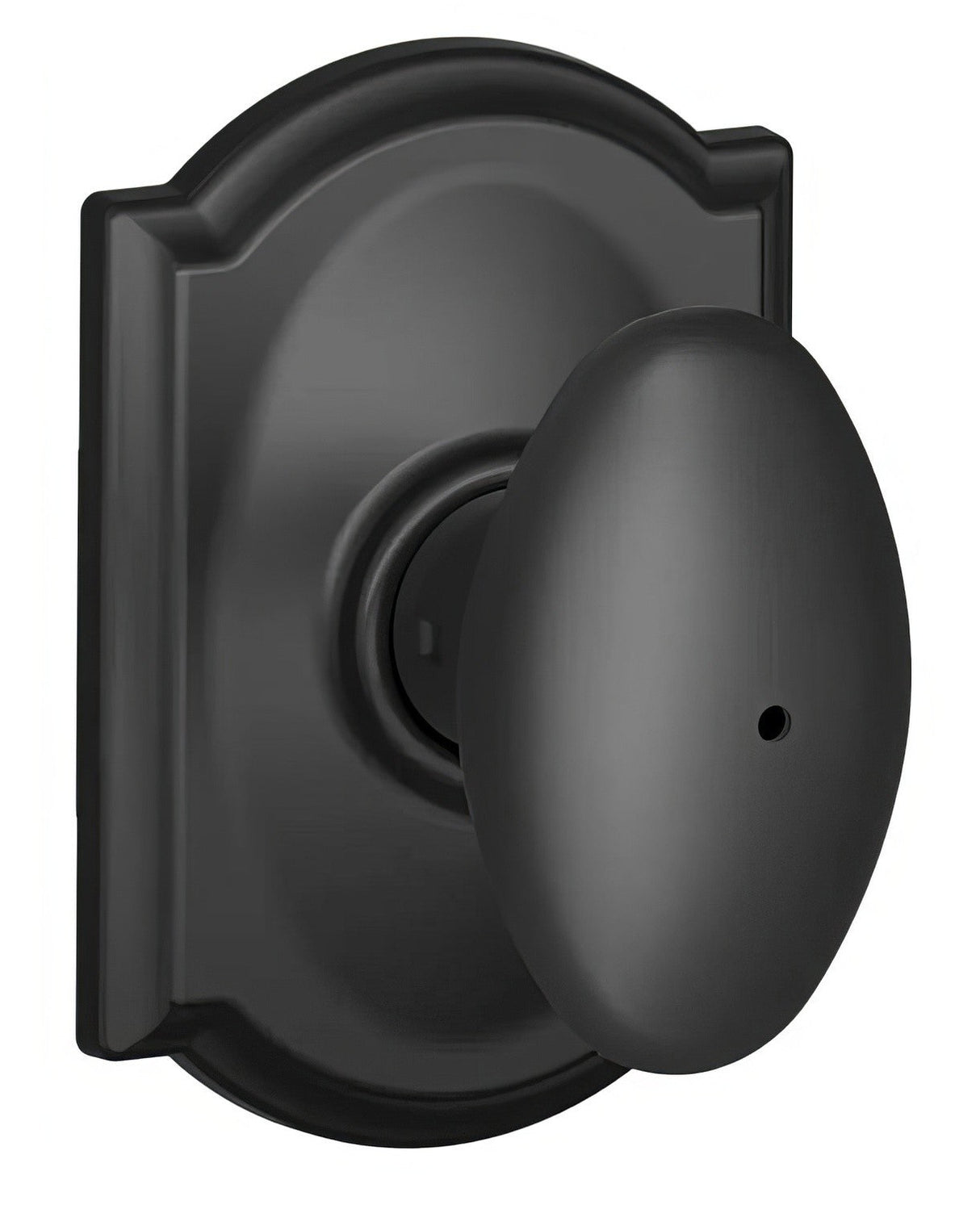Schlage F40SIE622CAM matte black privacy door knob