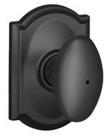 Schlage F40SIE622CAM matte black privacy door knob