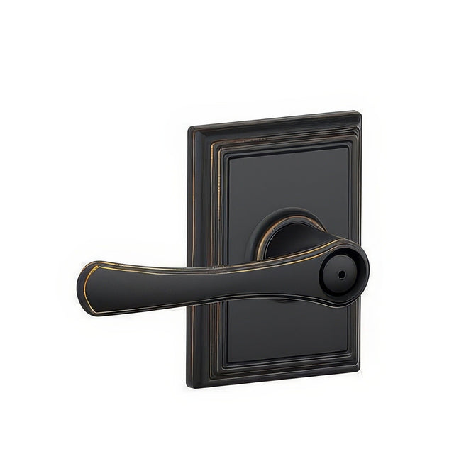 Schlage F40VLA716ADD aged bronze privacy door lever