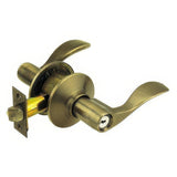 Schlage F51AACC609 antique brass keyed entry door lever