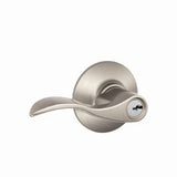 Schlage F51AACC619 satin nickel keyed entry door lever