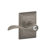 Schlage F51AACC621ADD distressed nickel keyed entry door lever