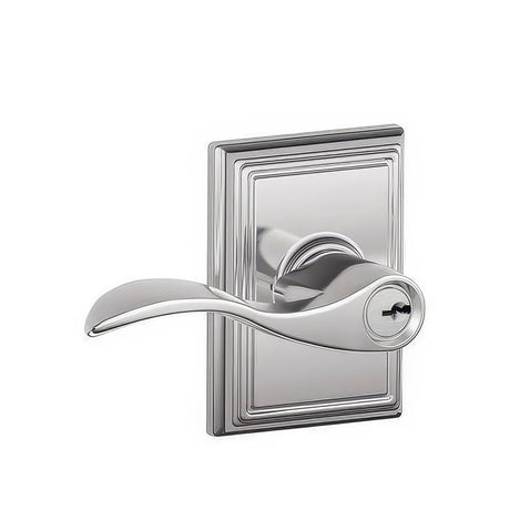 Schlage F51AACC625ADD polished chrome keyed entry door lever
