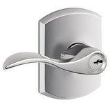 Schlage F51AACC625GRW bright chrome keyed entry door lever