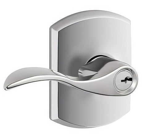 Schlage F51AACC625GRW bright chrome keyed entry door lever