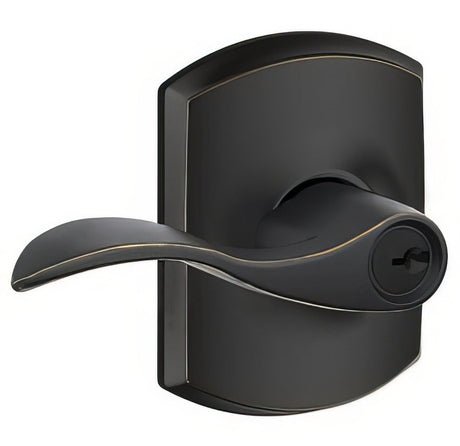 Schlage F51AACC716GRW F-Series keyed entry keyed entry door lever, additional view