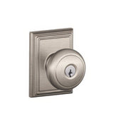 Schlage F51AAND619ADD satin nickel keyed entry door knob