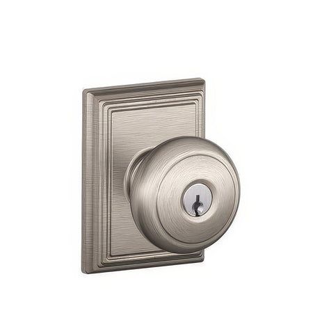 Schlage F51AAND619ADD satin nickel keyed entry door knob