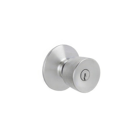 Schlage F51ABEL626 satin chrome keyed entry door knob