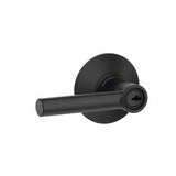 Schlage F51ABRW622 matte black keyed entry door lever