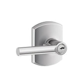 Schlage F51ABRW625GRW bright chrome keyed entry door lever