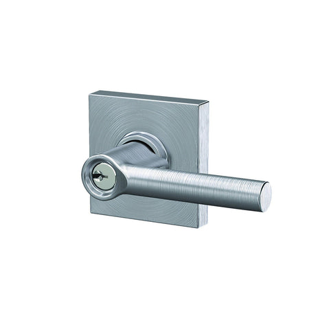 Schlage F51ABRW626COL satin chrome keyed entry door lever