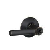 Schlage F51ABRW716 aged bronze keyed entry door lever