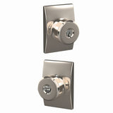 Schlage F51ABWE618CEN bright nickel keyed entry door knob
