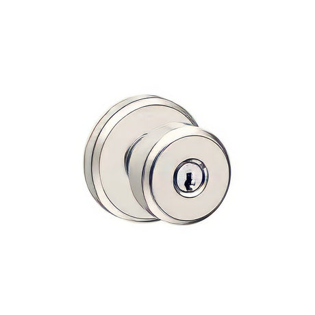 Schlage F51ABWE618GSN bright nickel keyed entry door knob