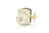 Schlage F51ABWE619GRW satin nickel keyed entry door knob