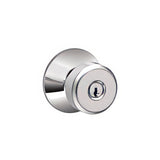 Schlage F51ABWE625 bright chrome keyed entry door knob