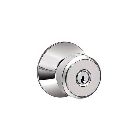 Schlage F51ABWE625 bright chrome keyed entry door knob
