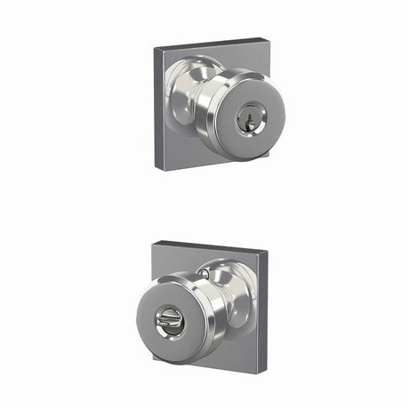 Schlage F51ABWE625COL bright chrome keyed entry door knob