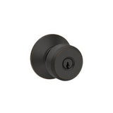 Schlage F51ABWE716 aged bronze keyed entry door knob