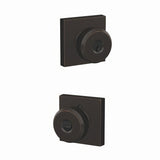 Schlage F51ABWE716COL aged bronze keyed entry door knob