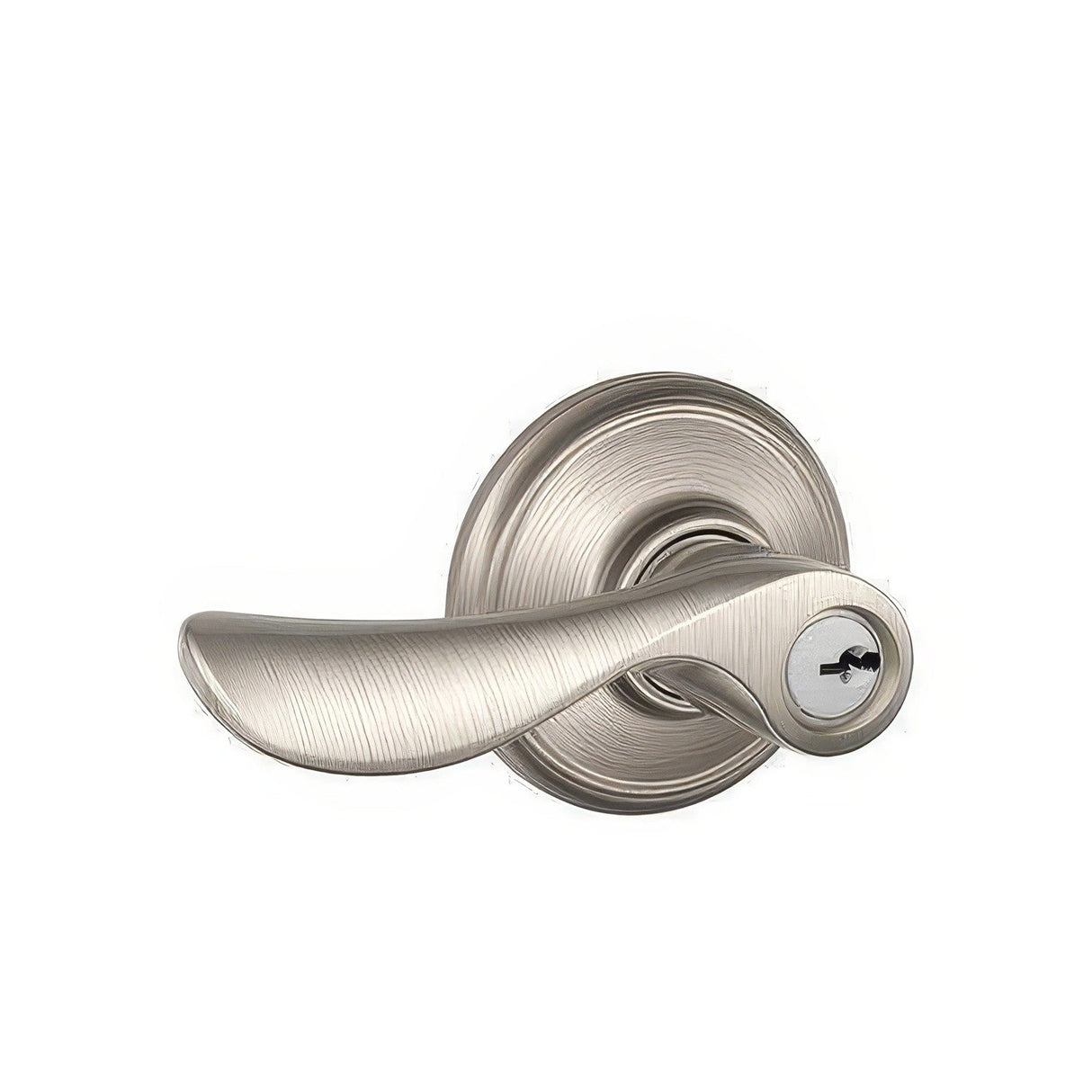 Schlage F51ACHP619 satin nickel keyed entry door lever