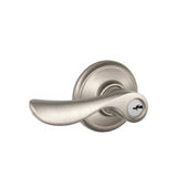 Schlage F51ACHP619 satin nickel keyed entry door lever