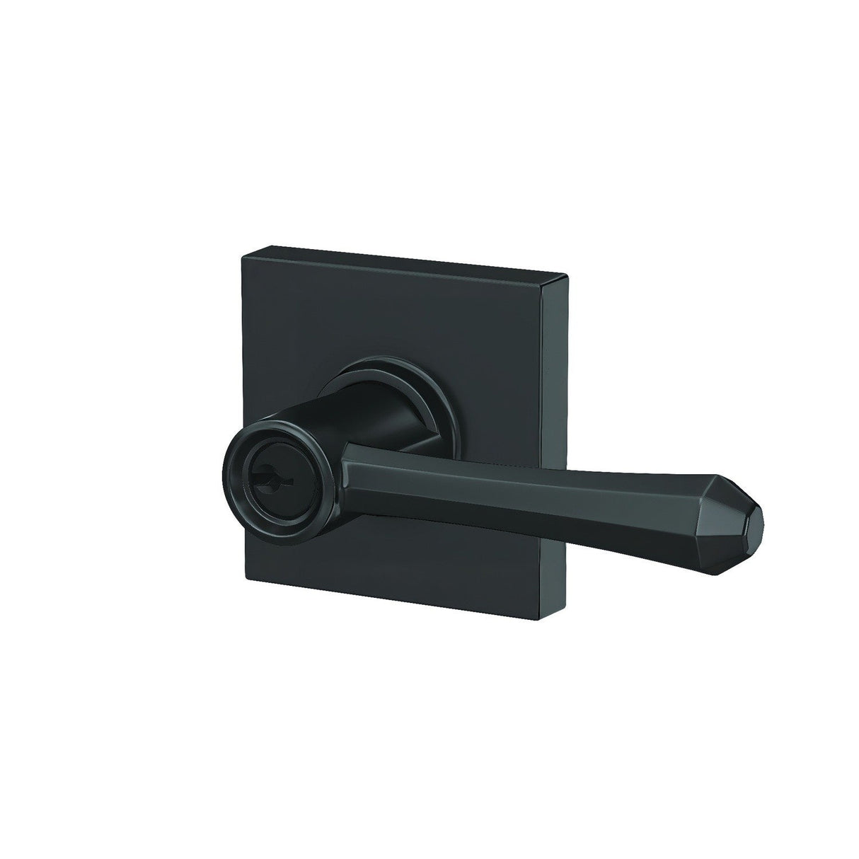 Schlage F51ADMP622COL matte black keyed entry door lever