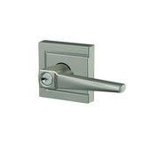 Schlage F51AELR619ULD satin nickel keyed entry door lever