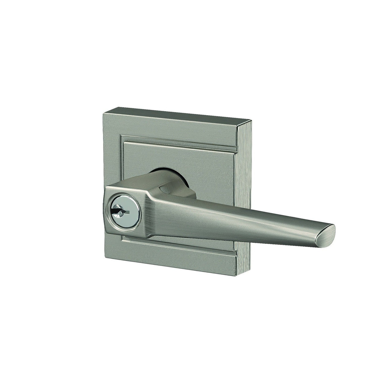Schlage F51AELR619ULD Schlage Custom Series keyed entry keyed entry door lever in polished brass, additional view
