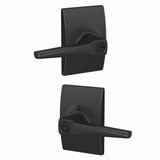 Schlage F51AELR622CEN matte black keyed entry door lever