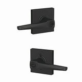 Schlage F51AELR622COL matte black keyed entry door lever