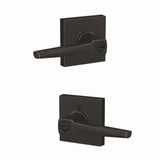 Schlage F51AELR716COL aged bronze keyed entry door lever