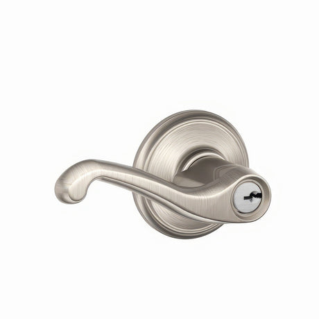 Schlage F51AFLA619 satin nickel keyed entry door lever