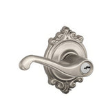 Schlage F51AFLA619BRK satin nickel keyed entry door lever