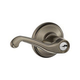 Schlage F51AFLA620 antique pewter keyed entry door lever