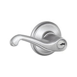 Schlage F51AFLA626 satin chrome keyed entry door lever