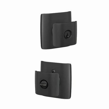 Schlage F51AGAN622DLT matte black keyed entry door knob