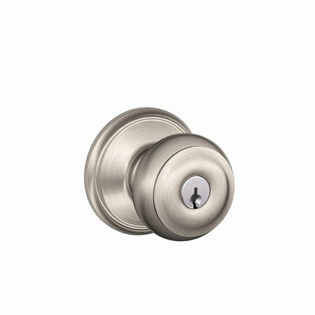 Schlage F51AGEO619 satin nickel keyed entry door knob